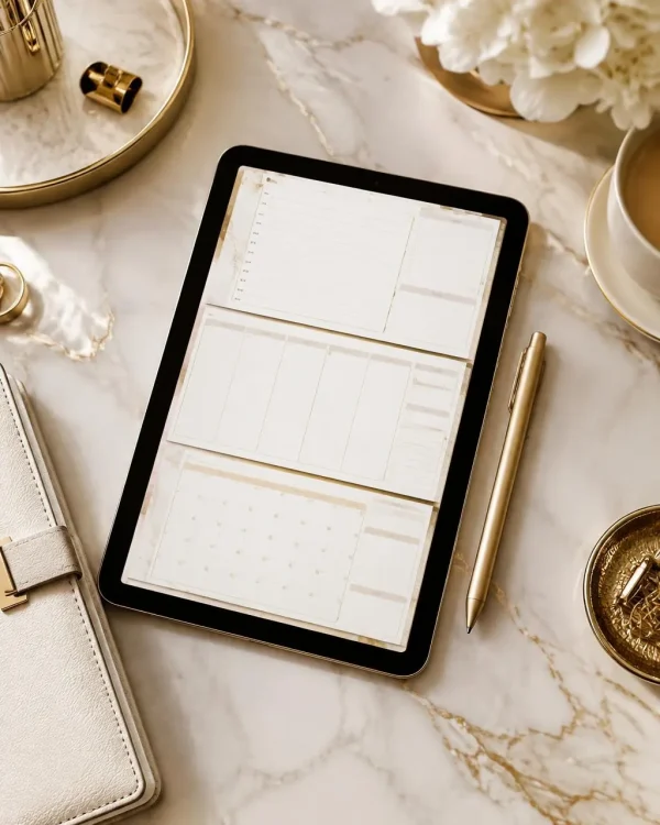 Luxury Digital Planner Bundle — Daily, Weekly & Monthly